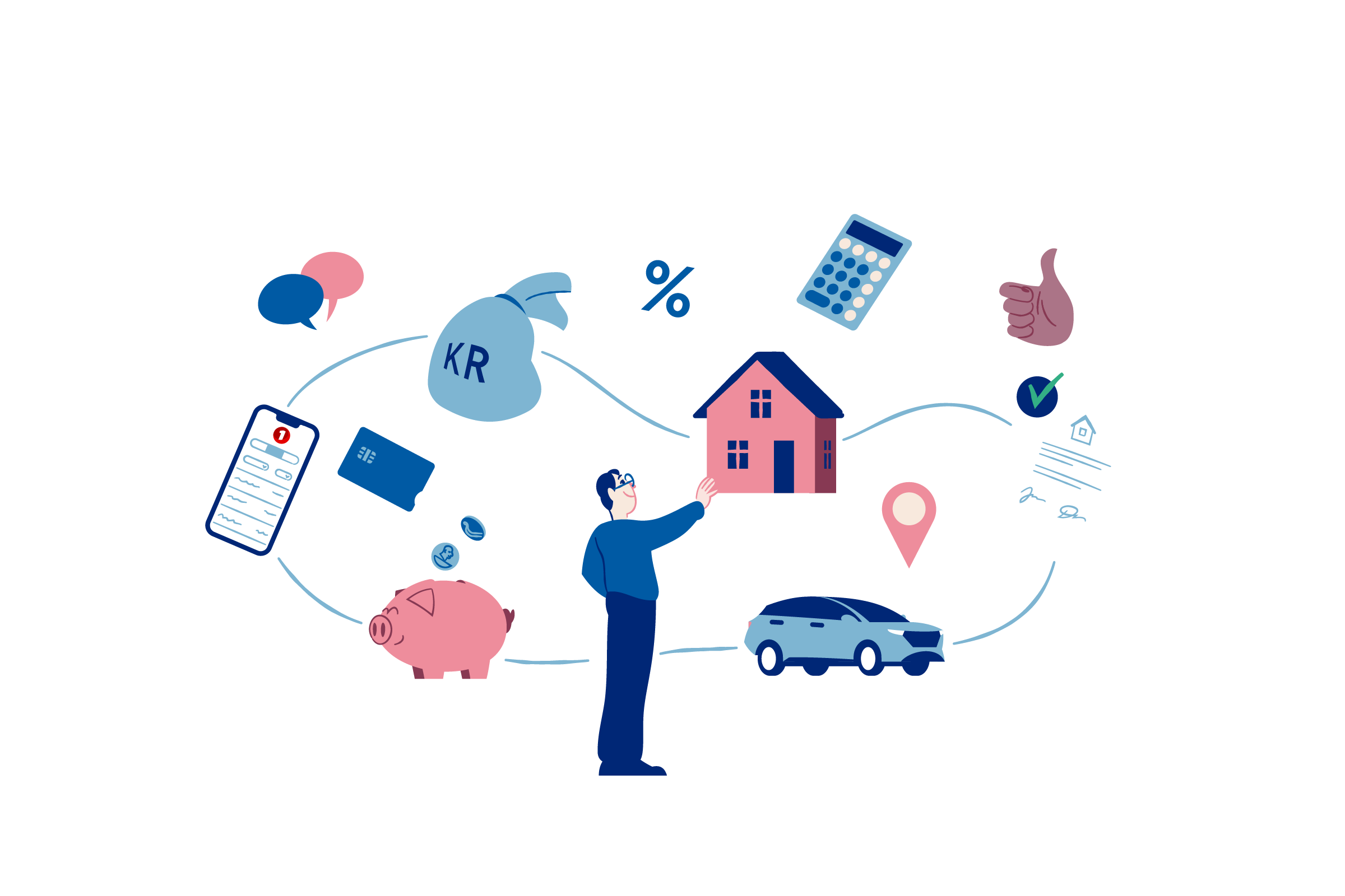 Kundereise lys bakgrunn